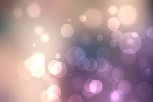 Abstract Gradient Pink Violet Background Texture With Blurred White Bokeh Circles And Lights. Space For Design. Beautiful Backdrop.