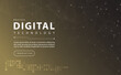 © PST Vector - Digital technology banner gold black background concept with technology line light effects, abstract tech, brown yellow illustration vector for graphic design
