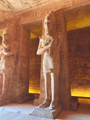 Wall Mural - Abu Simbel, a rock in Nubia, two ancient Egyptian temples, the time of Ramses II