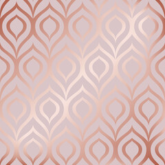 Poster - Peacock seamless pattern. Repeat feather background. Repeated glam lattice. Pink marble texture. Repeating gold rose patern for design prints. Gatsby art printing. Beauty printed. Vector illustration