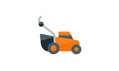 lawn mower color icon. Isolated vector illustration