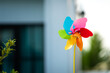 © Nattawit - A colorful plastic windmill toy which is install for house decoration. Object photo.