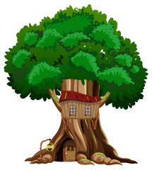 Sticker - Big tree isolated cartoon