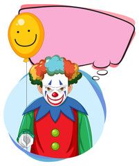 Canvas Print - Clown with bubble speech