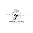 © Rensi - Initial letter GE beauty handwriting logo vector