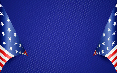 4th of July with USA flag, Independence Day Banner Vector illustration.
