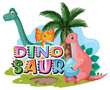 Dinosaur word logo with various dinosaurs