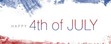 An Abstract Banner Illustration For The Fourth Of July In Red And Blue
