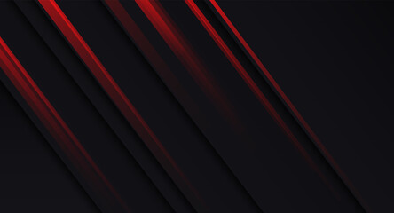 Aufkleber - geometric motion lines futuristic technology red black abstract background presentation template iso