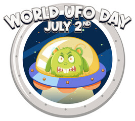 Wall Mural - World UFO Day Poster Design