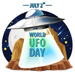 Wall Mural - World UFO Day Poster Design