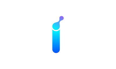 Fototapete - Letter I logo technology vector template