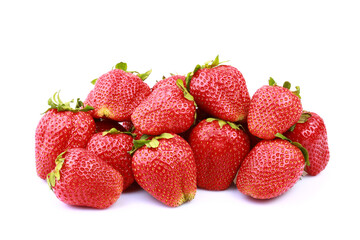 Wall Mural - Strawberries isolated on white background with clipping path	