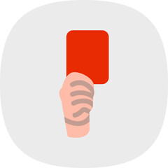 Canvas Print - Red Card Icon