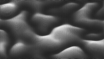 Poster - point wave noise texture. abstract dot background. technological cyberspace background.