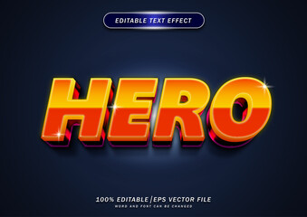 Poster - Hero editable text effect. themed elegant color