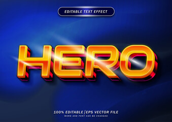 Poster - Hero editable text effect. themed elegant color