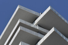 Condominium Balconies With Blue Sky