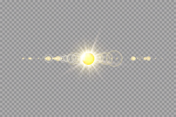 Wall Mural - vector transparent sunlight special lens flare light effect. sun isolated on transparent background.