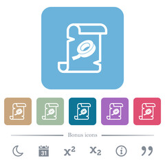 Sticker - Script patch flat icons on color rounded square backgrounds