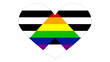 Straight Allies pride flag. LGBT community flag.