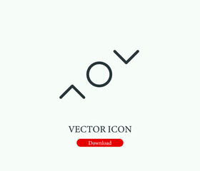 Poster - Arrow vector icon. Editable stroke. Symbol in Line Art Style for Design, Presentation, Website or Mobile Apps Elements, Logo.  Arrow symbol illustration. Pixel vector graphics - Vector
