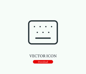 Poster - Keyboard vector icon. Editable stroke. Symbol in Line Art Style for Design, Presentation, Website or Mobile Apps Elements, Logo.  Keyboard symbol illustration. Pixel vector graphics - Vector