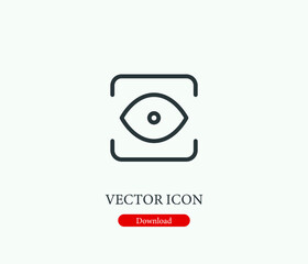 Poster - Shutter vector icon. Editable stroke. Symbol in Line Art Style for Design, Presentation, Website or Mobile Apps Elements, Logo.  Lens symbol illustration. Pixel vector graphics - Vector
