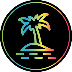 Sticker - Palm Island Icon