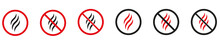 Stop The Bad Smell Of Icons. Forbidden Flavors Vector Icon Symbol. Vector Illustration