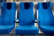 Comfortable passenger seats in train