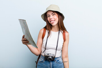 young adult pretty woman tourist concept