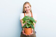 © kues1 - young adult blonde woman. farmer and gardering concept