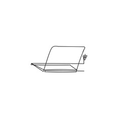 Fototapete - computer laptop logo. Illustration icon vector