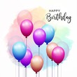 © Harryarts - Colorful birthday balloons celebration card background
