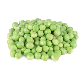 Sticker - Fresh green peas isolated on white background