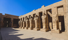 View To The Hall Of Caryatids In Karnak Temple Near Luxor, Egypt  