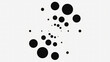 Animation with black pulsating dots in circle. Animation. Black dots in three rows pulsate in circle in style of loading background. Colored background with black dots