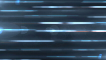 Poster - Abstract futuristic, polygonal space. Motion lines and particles. Dark blue background. Loop.