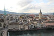 View from Grossmünster, overlooking Zurich, Switzerland