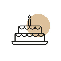 Poster - Cake icon design isolated on white background