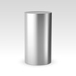 3d silver cylinder metal pedestal 3d template. Silver cylinder steel pillar stainless metal pipe mock up.