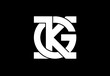 kg gk g k initial letter logo