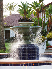 Wall Mural - garden fountain 