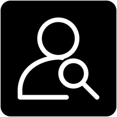 Canvas Print - profile search user icon