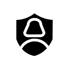 Canvas Print - profile security user solid icon