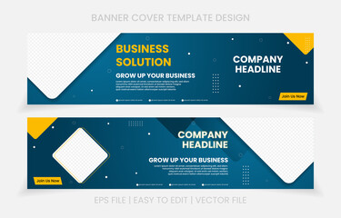 company cover design banner social media vector