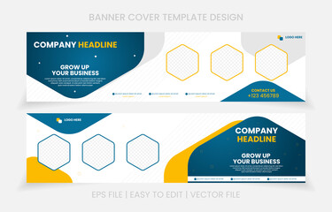 vector design cover banner company cover design website