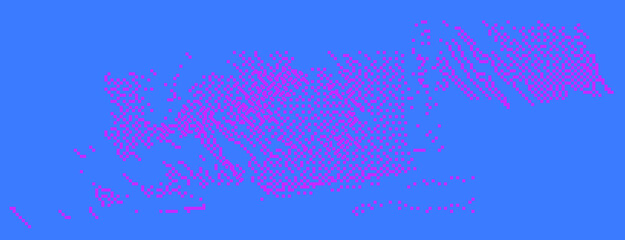 Aufkleber - Pixel art illustration of a glitchy computer screen.