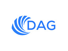 DAG Flat Accounting Logo Design On White Background. DAG Creative Initials Growth Graph Letter Logo Concept. DAG Business Finance Logo Design.
